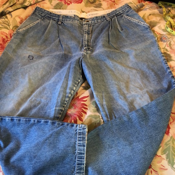 Vintage Gloria Vanderbilt Size 20W Booty Jeans Peg 100% Cotton HandStitch Patch - Picture 2 of 16